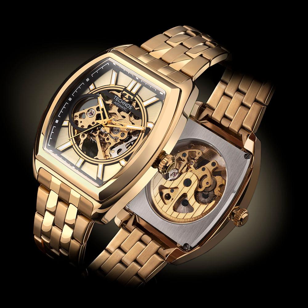Relógio Technos Masculino Automatico Dourado - G3265AC/1D - 2