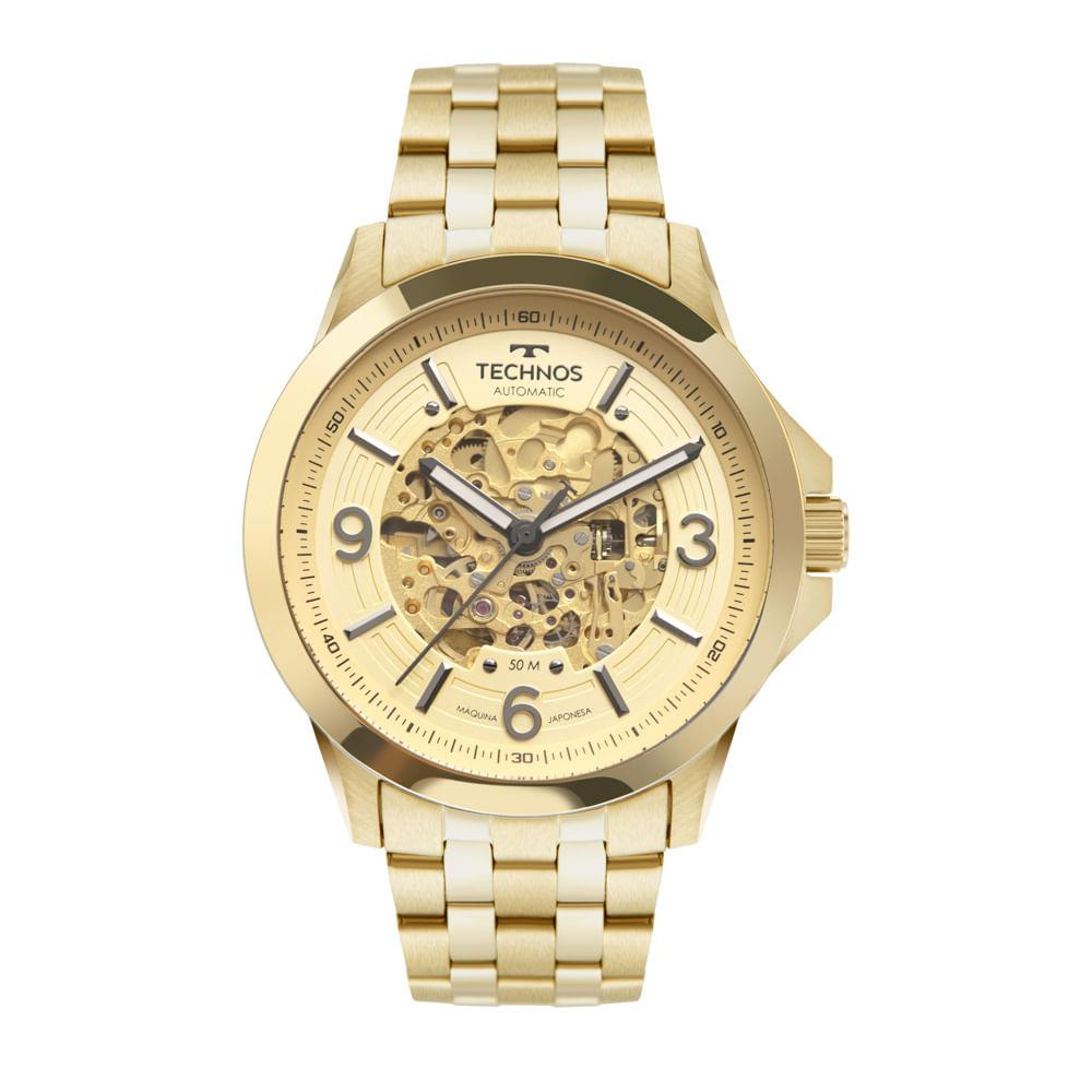 Relógio Technos Masculino Automático Dourado - 8N24AK/1D - 1