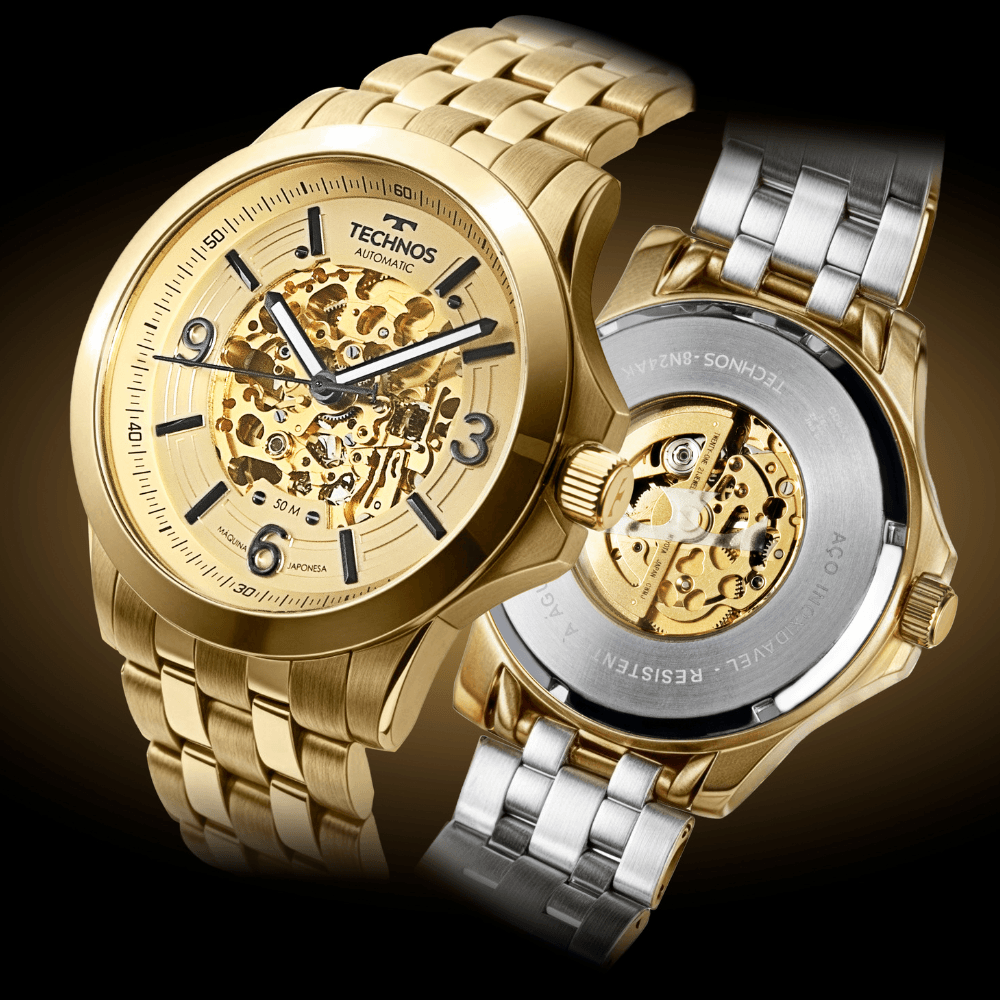 Relógio Technos Masculino Automático Dourado - 8N24AK/1D - 4