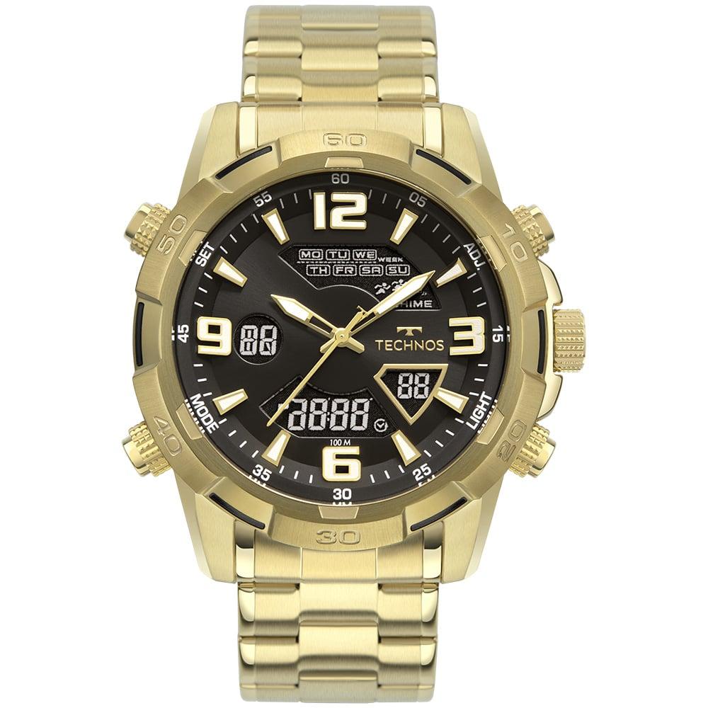 Relógio Technos Masculino Digitech Dourado - W23305AB/1P - 1