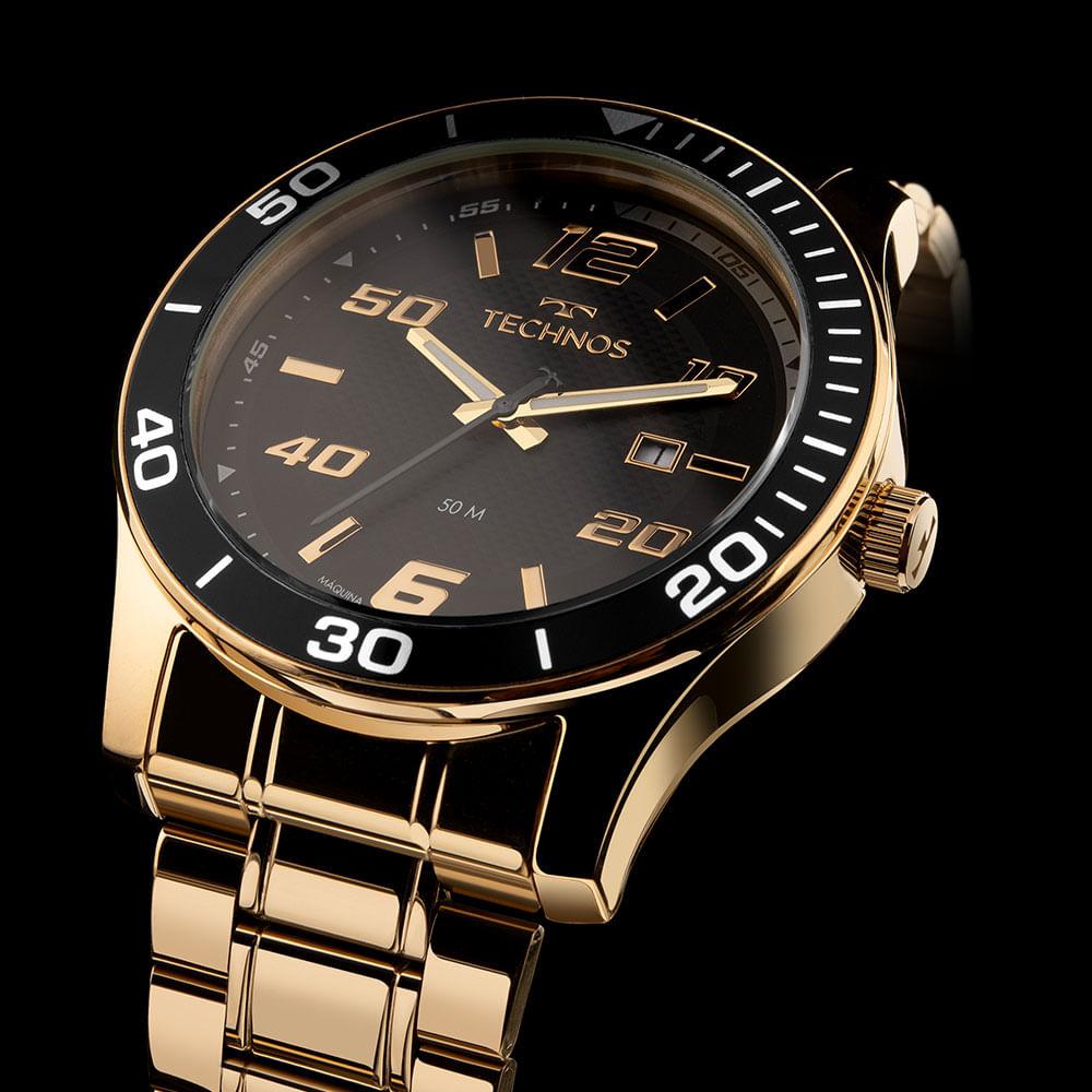 Relógio Technos Masculino Racer Dourado - 2115TWB/1P - 4