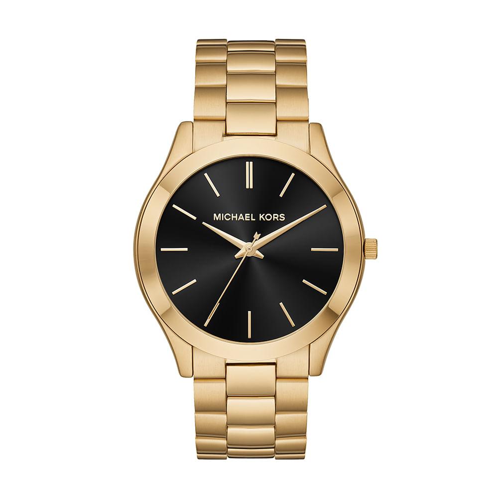Relógio Michael Kors Feminino Slim Runway Dourado - MK8621/1DN - 1