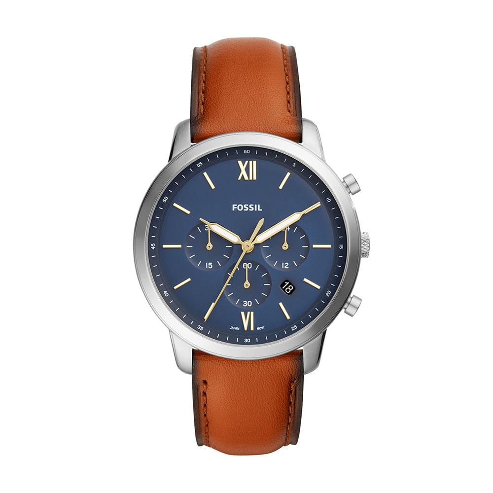 Relógio Fossil Masculino Neutra Chrono Prata - FS5453/0MN - 1
