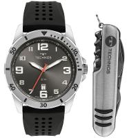 Kit Technos Masculino Militar Prata - 2115MYM/K2F - 1