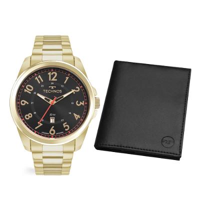 Kit Technos Masculino Militar Dourado - 2115TVE/K1P
