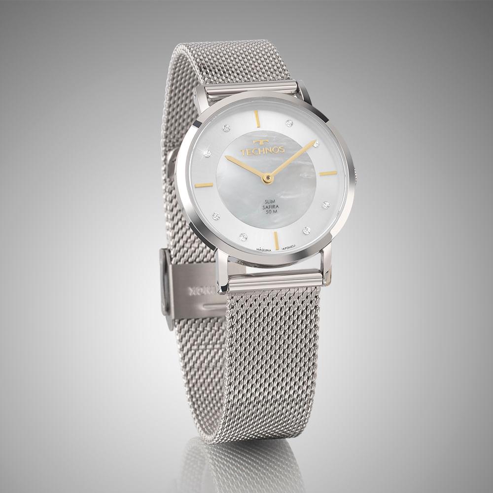 Relógio Technos Feminino Slim Prata - 2025LTW/1B - 2
