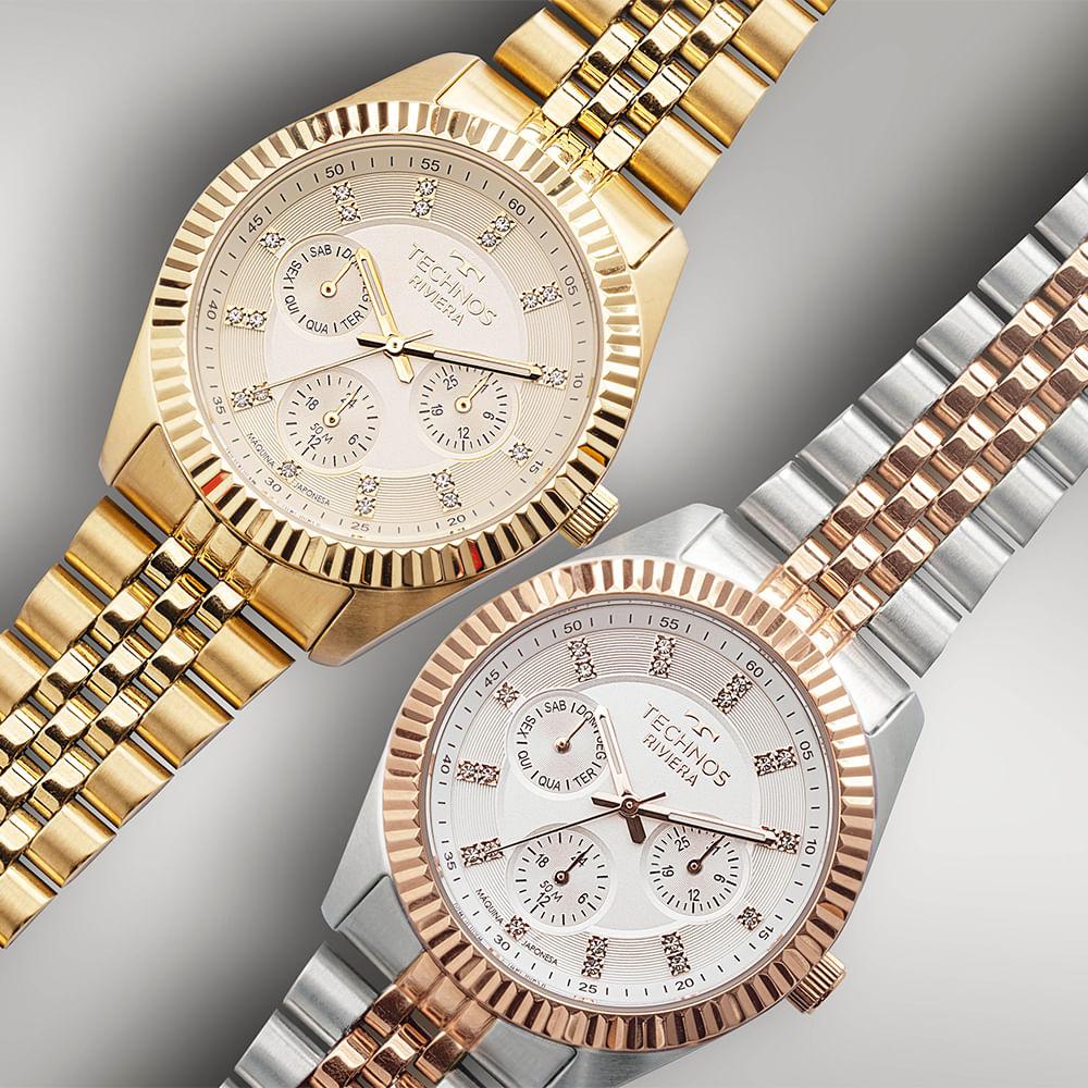 Relógio Technos Masculino Riviera Dourado - 6P79BT/1D - 5