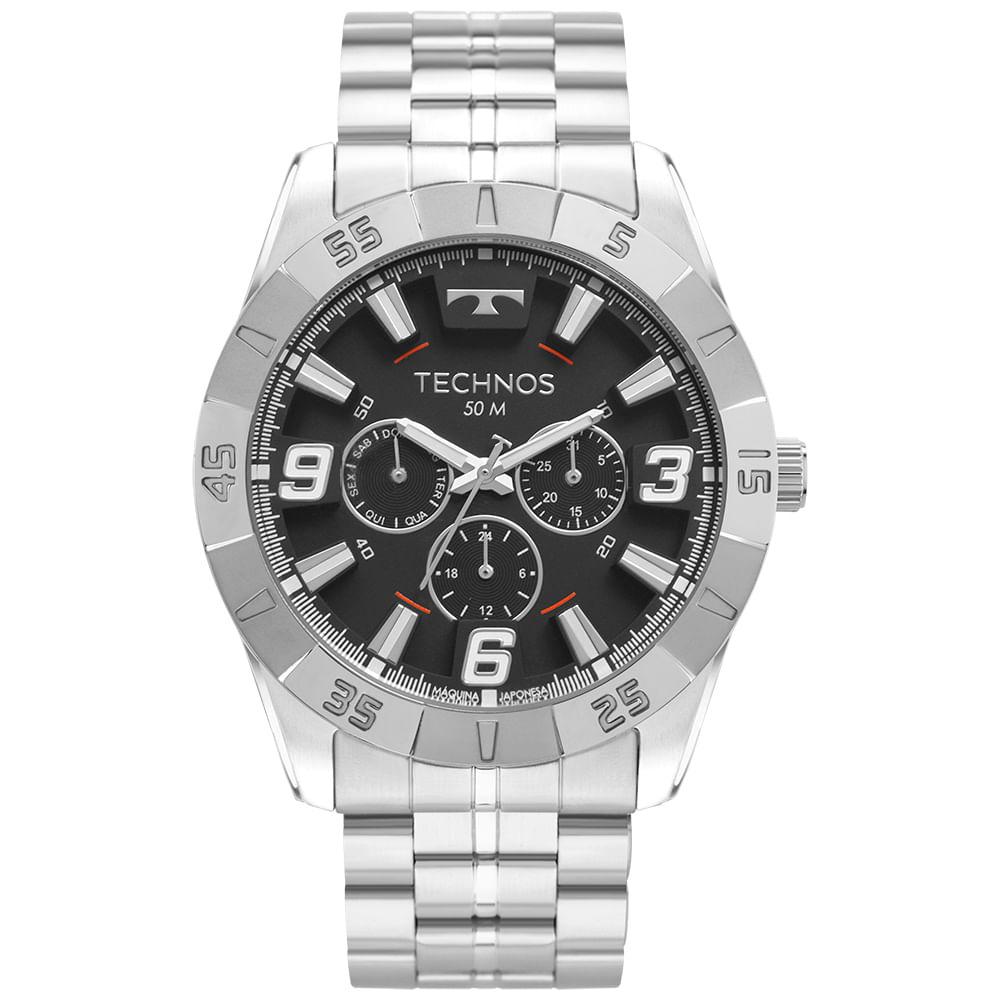 Relógio Technos Masculino Racer Prata - 6P29ALB/1P - 1