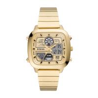 Relógio Fossil Masculino Retro Anadigital Dourado - FS5889/1DN - 1
