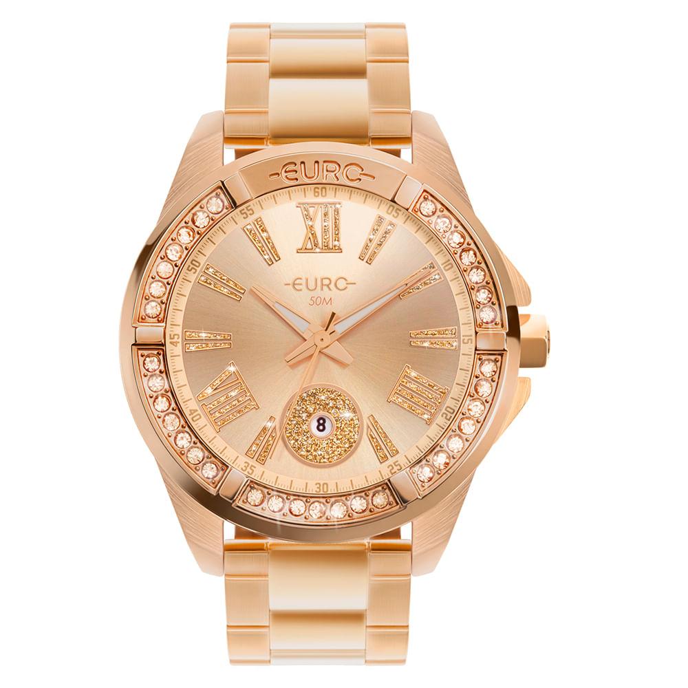 Relógio Euro Feminino Big Case Rosé - EU2115AQ/4J - 2