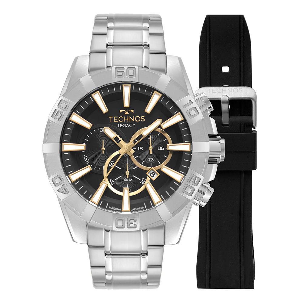 Relógio Technos Masculino Legacy Prata - JS26AEZ/T1P - 1