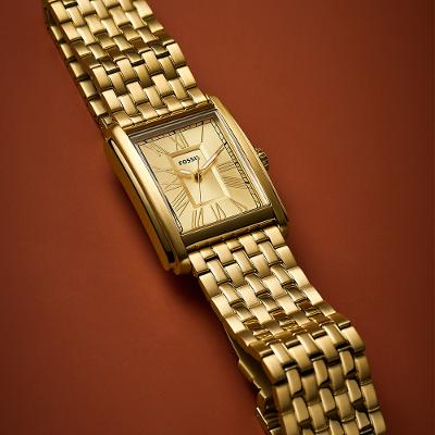 Relógio Fossil Masculino Carraway Dourado - FS6009/1DN