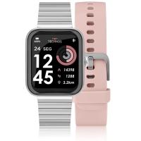 Smartwatch Technos Connect MAX Prata e Rosa - TMAXAK/C7K - 1