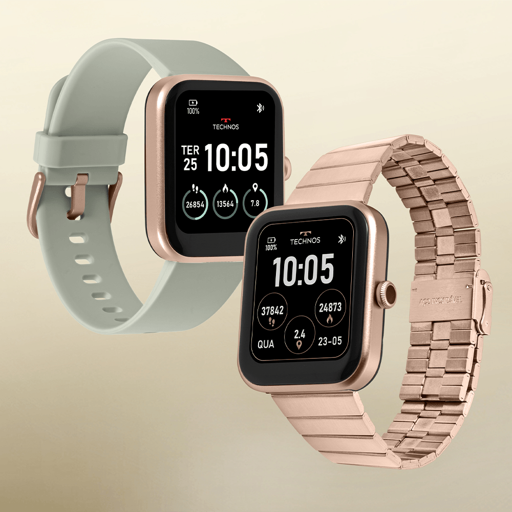 Smartwatch Technos Connect MAX Rose e Verde - TMAXAJ/C7T - 6
