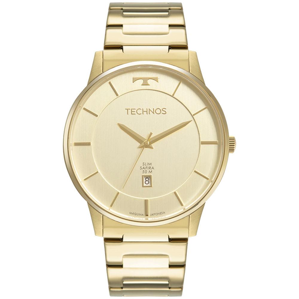 Relógio Technos Masculino Slim Dourado - GM10YP/1X - 1