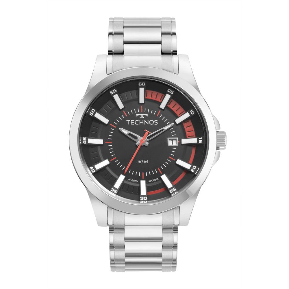 Relógio Technos Masculino Racer Prata - 2117LFE/1P - 1