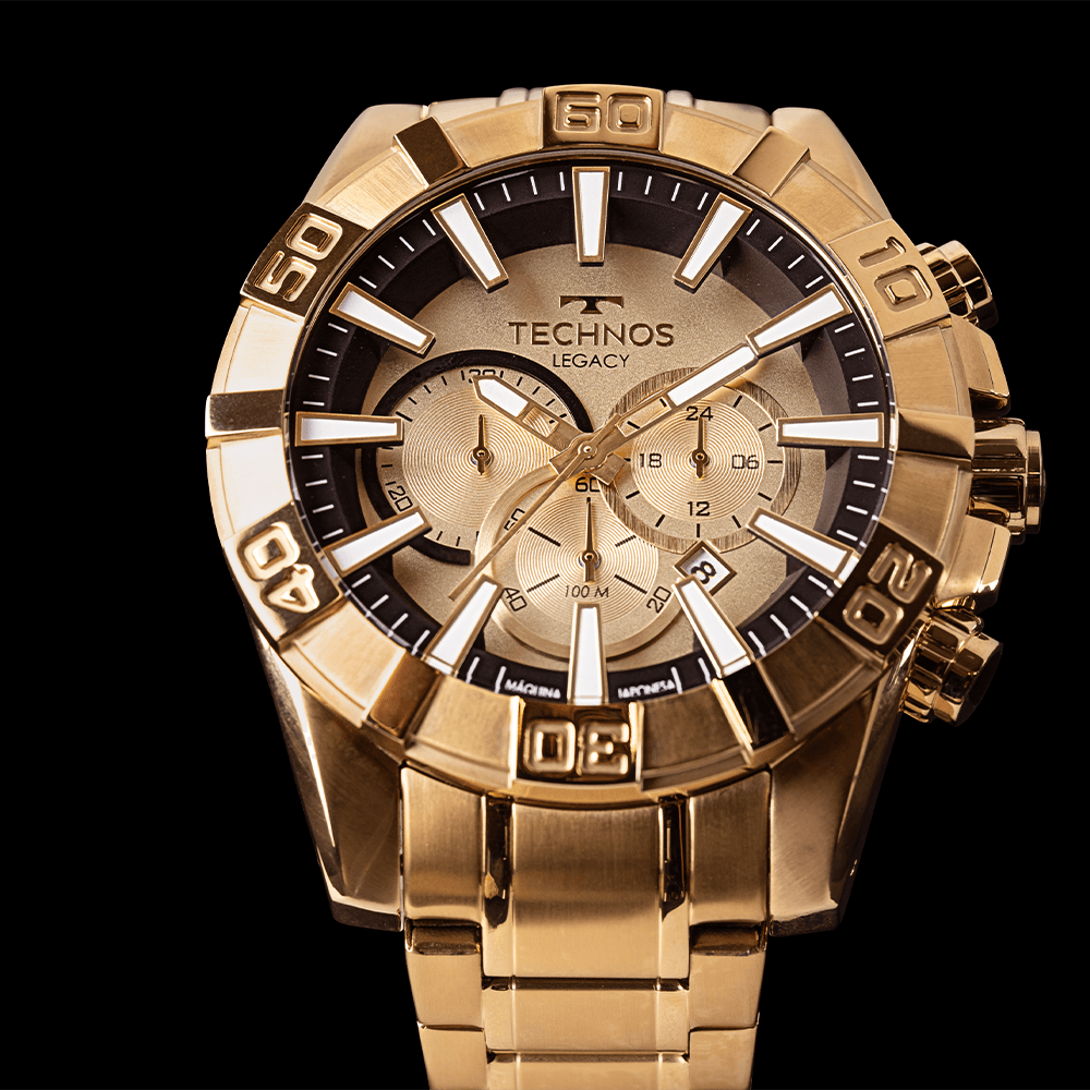 Relógio Technos Masculino Legacy Dourado - JS26AET/T1D - 5