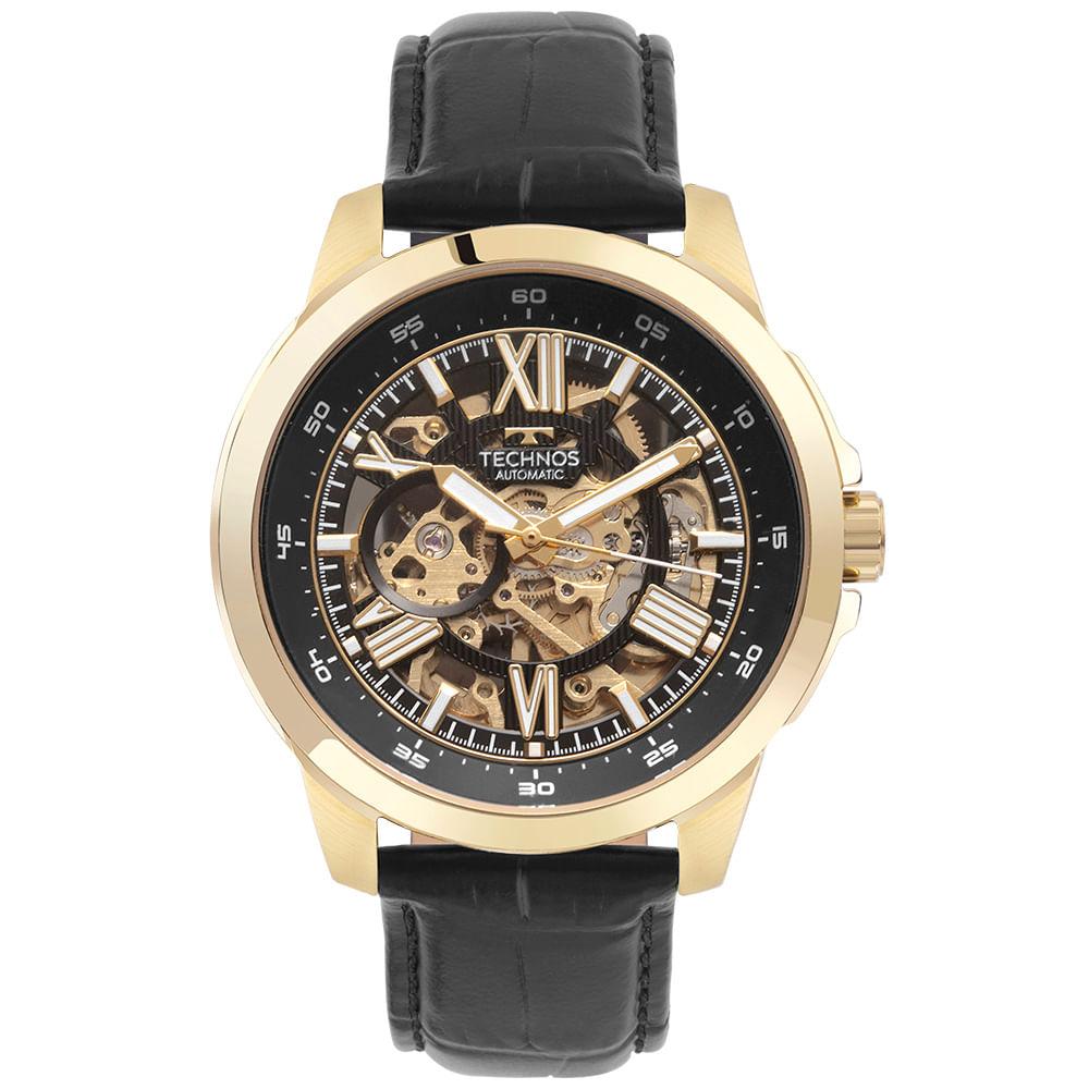 Relógio Technos Masculino Automático Dourado - G3265AO/0P - 1