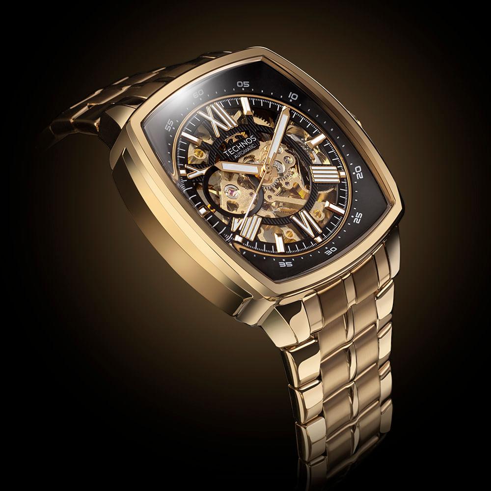 Relógio Technos Masculino Automático Dourado - G3265AI/1P - 4