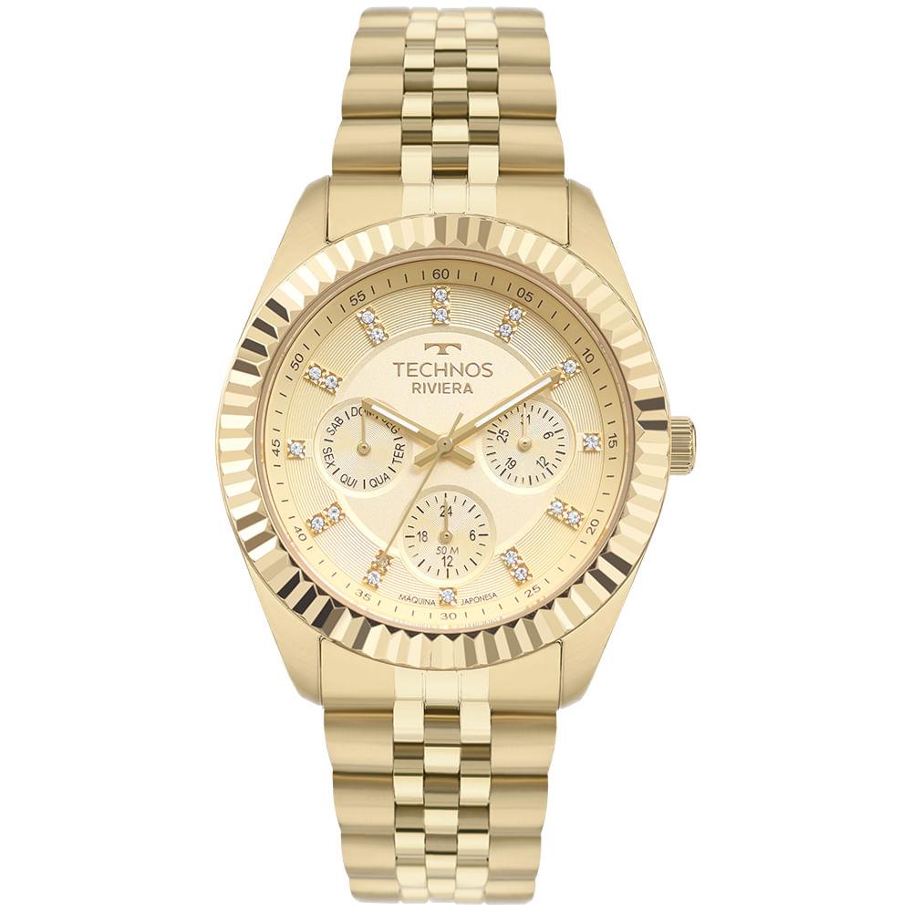 Relógio Technos Feminino Riviera Dourado - 6P79BW/1X - 1