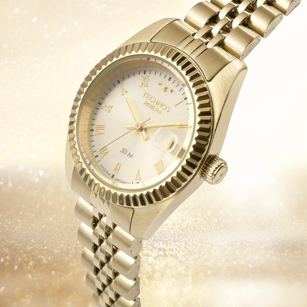 Relógio Technos Feminino Riviera Dourado - 2015CEO/1X - 4