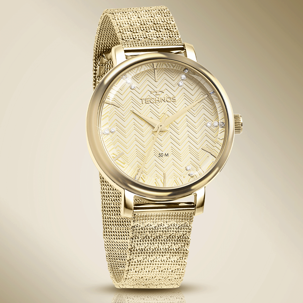 Relógio Technos Feminino Style Dourado - 2036MTC/1D - 2