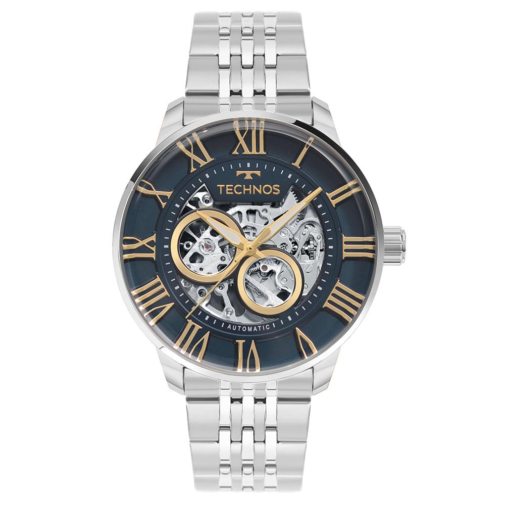 Relógio Technos Masculino Automatico Prata - G3265AS/1A - 1