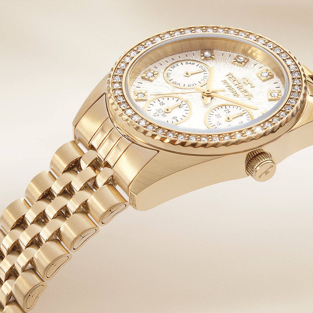 Relógio Technos Feminino Riviera Dourado - 6P79CA/1K - 4