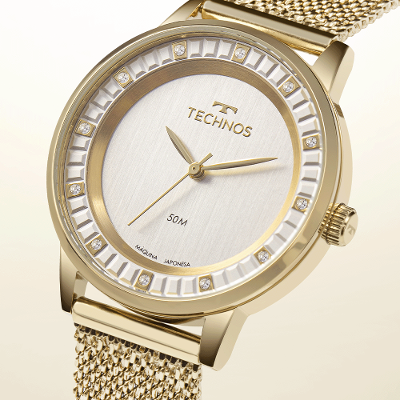 Relógio Technos Feminino Brilho Dourado - 2035MZC/1K