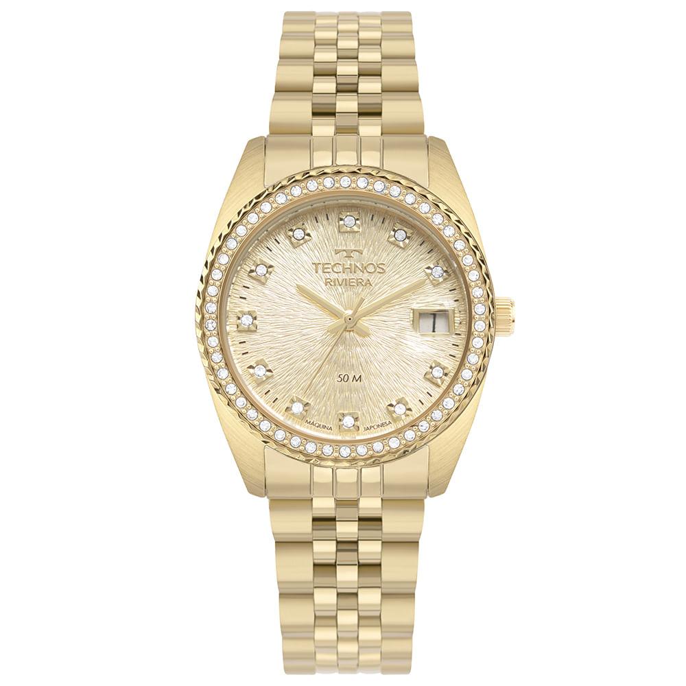 Relógio Technos Feminino Riviera Dourado - 2117LFK/1D - 2
