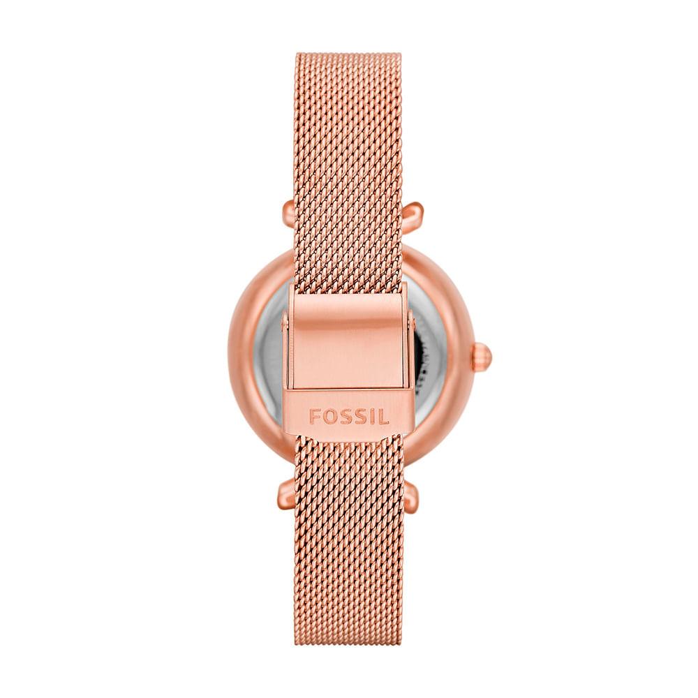 Relógio Fossil Feminino Carlie Mini Rosé - ME3188/1JN - 3