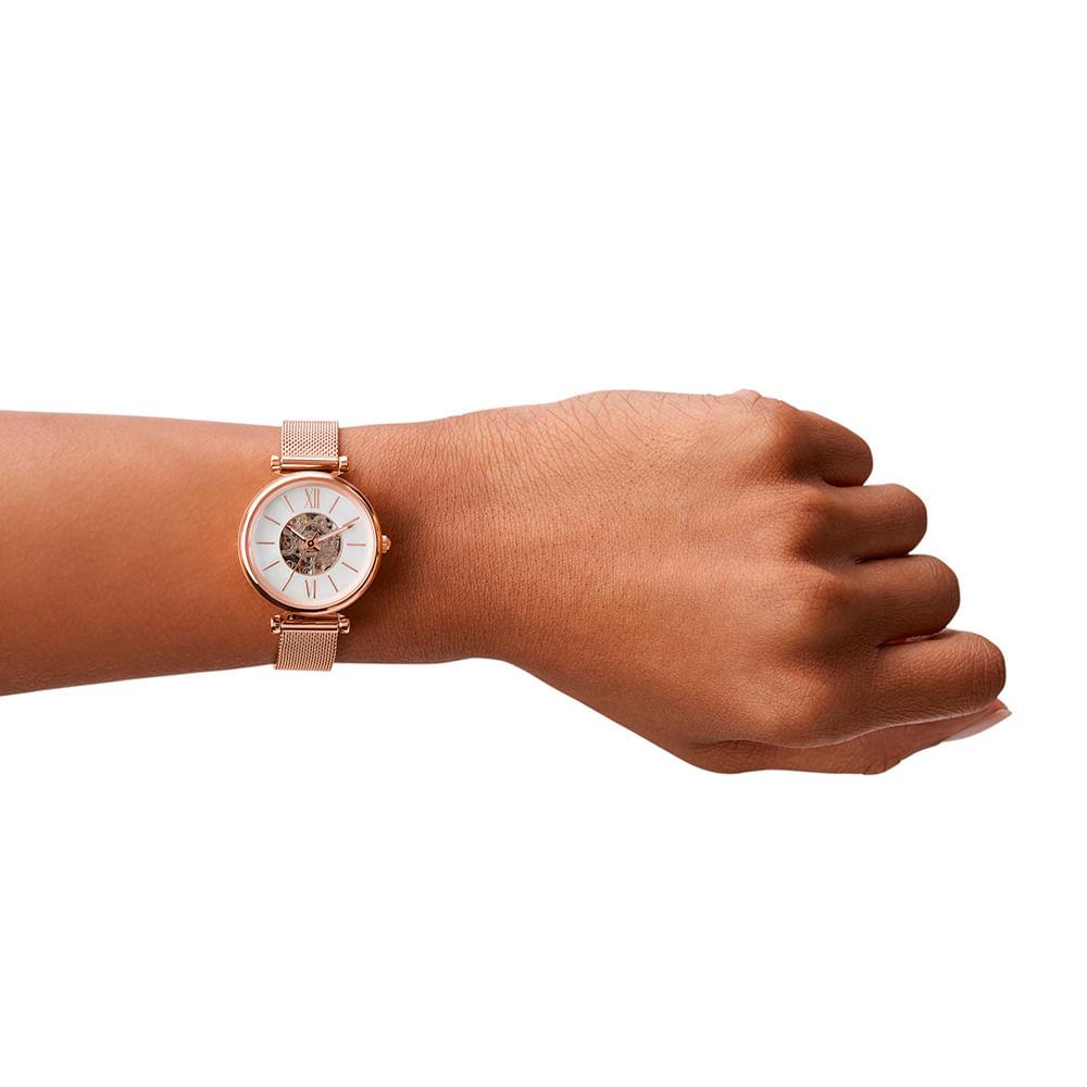 Relógio Fossil Feminino Carlie Mini Rosé - ME3188/1JN - 4