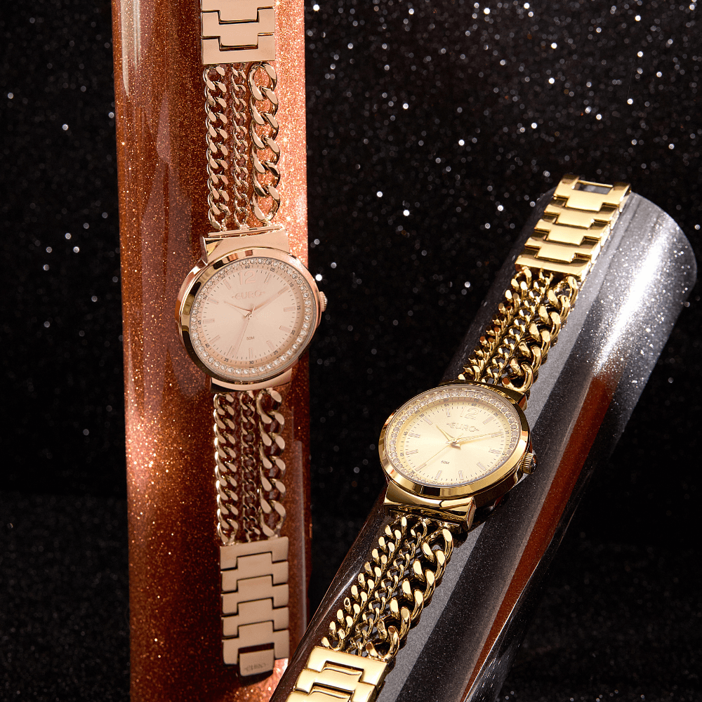 Relógio Euro Feminino Chains Rosé - EU2035YVG/4J - 4