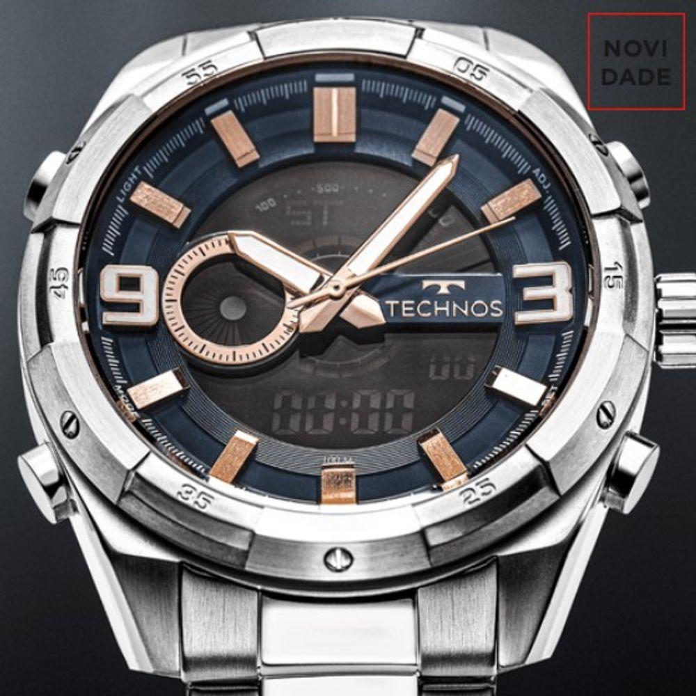 Relógio Technos Masculino Digitech Prata - YXD0645AAB/1A - 4