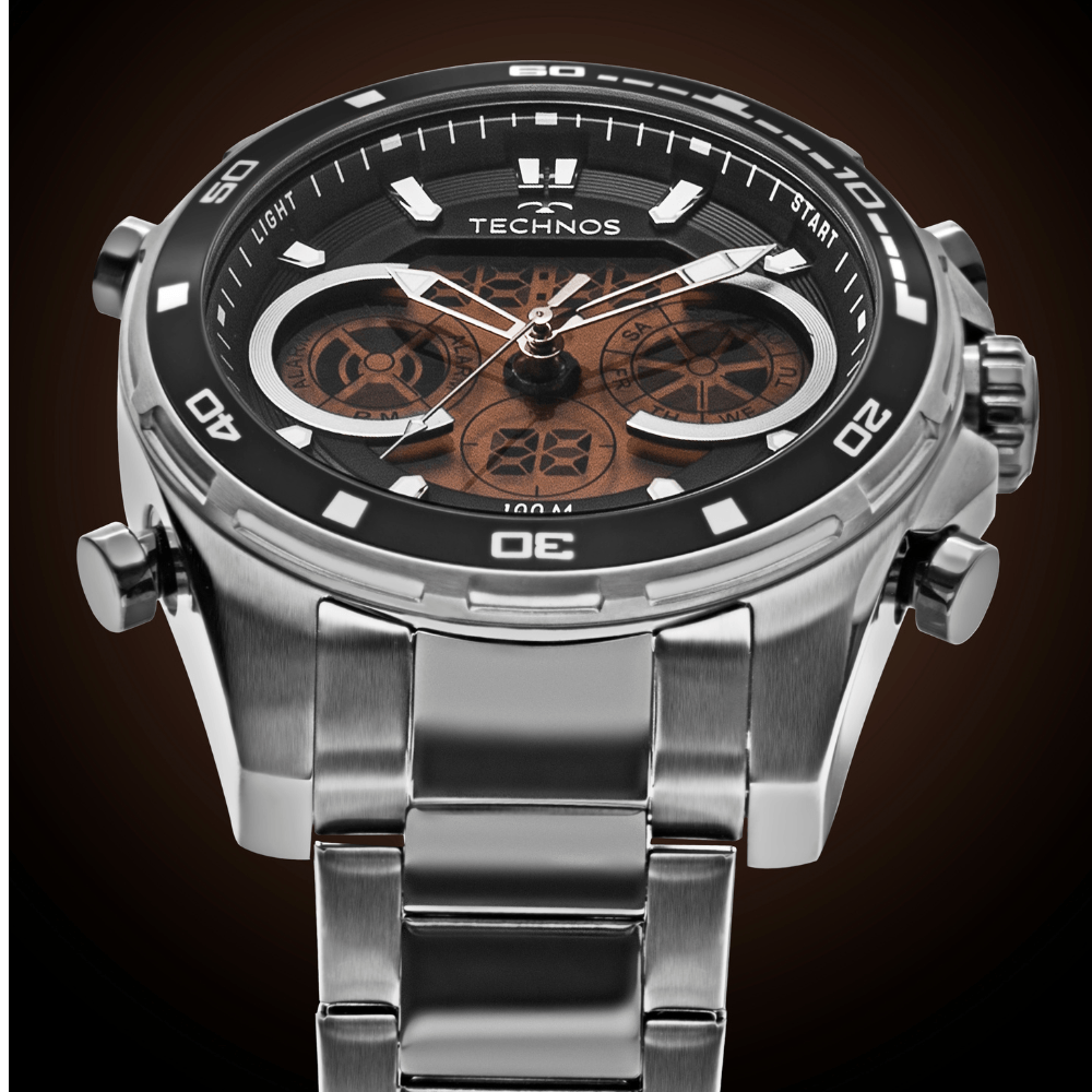 Relógio Technos Masculino Digitech Grafite - BJ3530AE/1P - 4