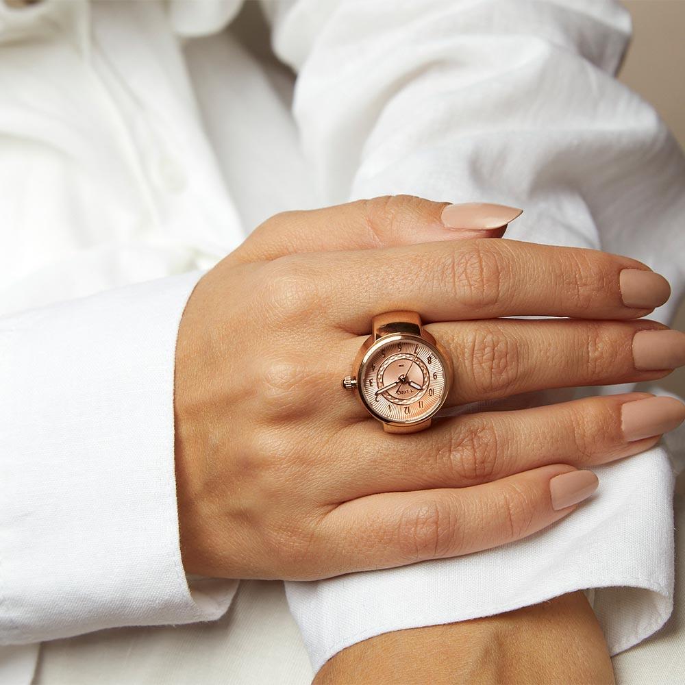 Relógio Anel Euro Feminino Unique Rosé - EU2035YUX/4J - 4