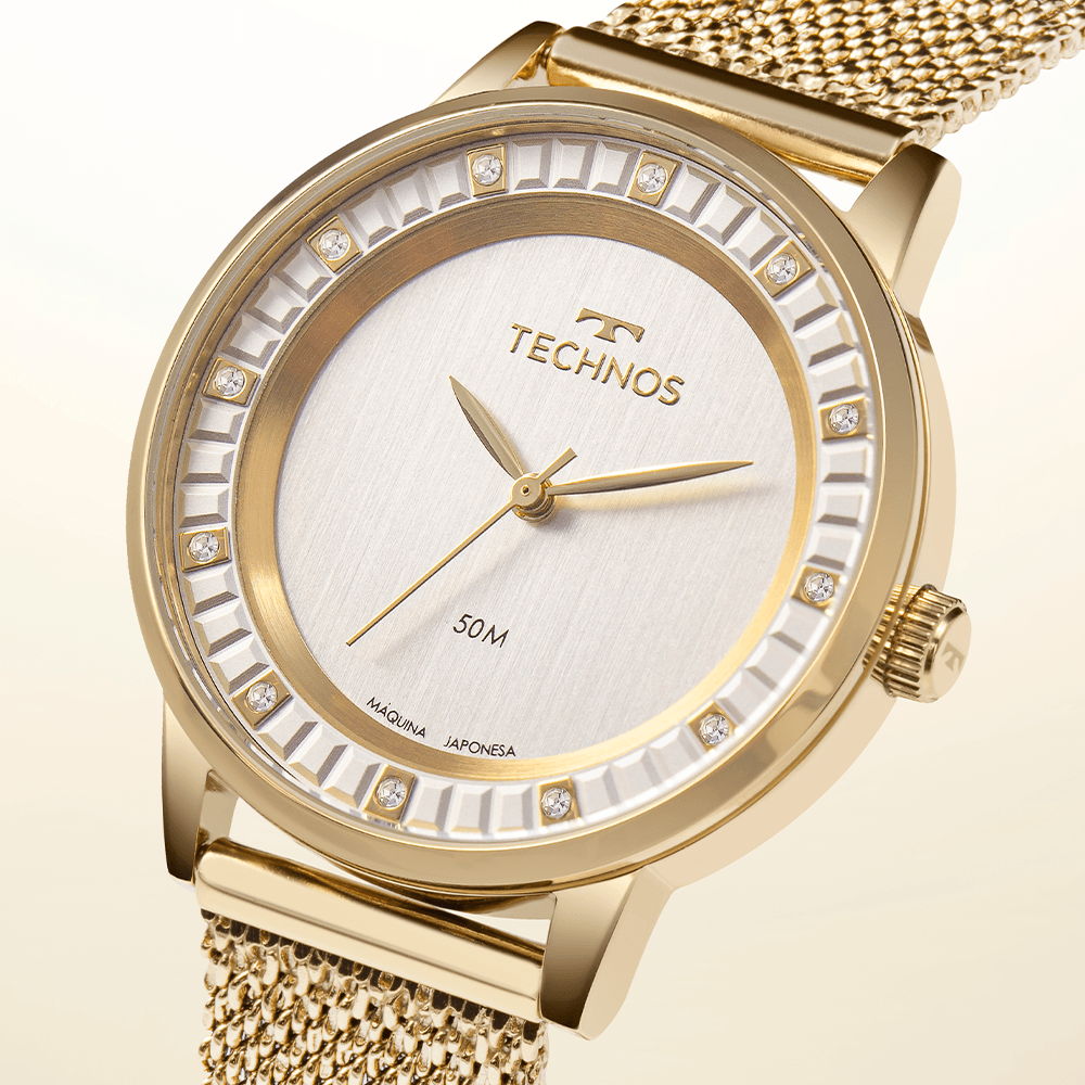 Relógio Technos Feminino Brilho Dourado - 2035MZC/1D - 2