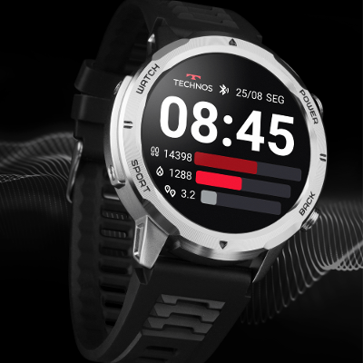 Smartwatch Technos Connect Sports Call Prata - TSPORTSCAA/6K