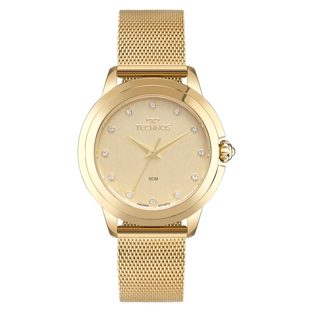 Relógio Technos Feminino Brilho Dourado - 2036MTP/1D - 1