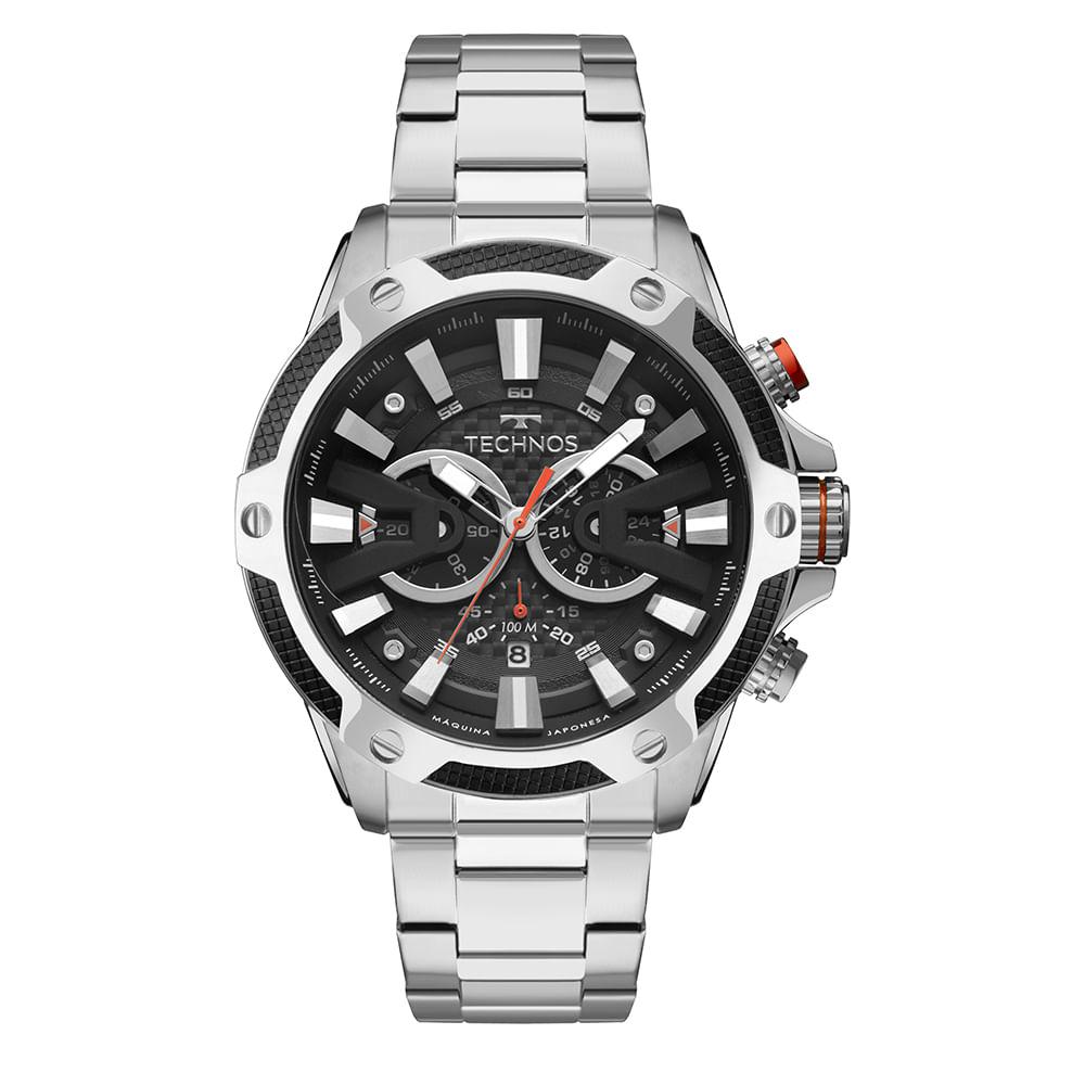 Relógio Technos Masculino Carbon Prata - JS25BCC/1P - 1