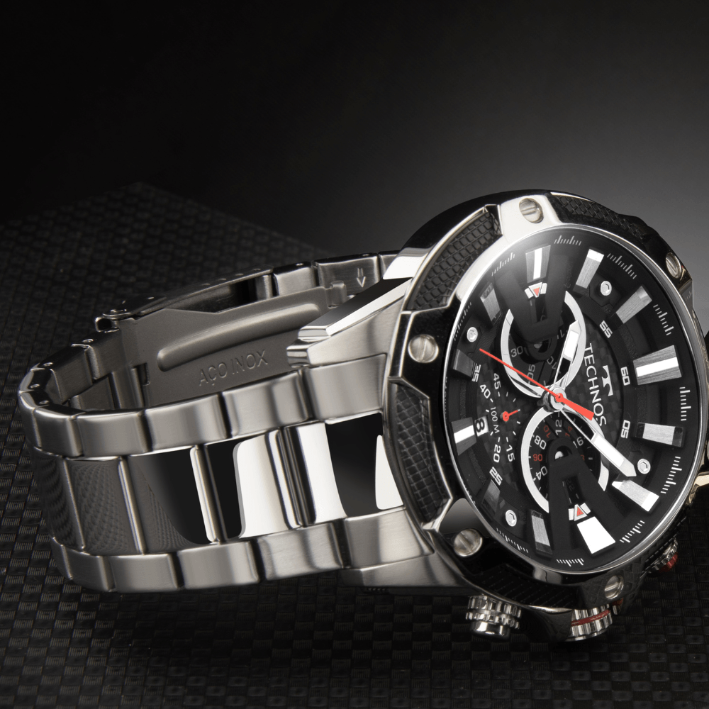 Relógio Technos Masculino Carbon Prata - JS25BCC/1P - 2