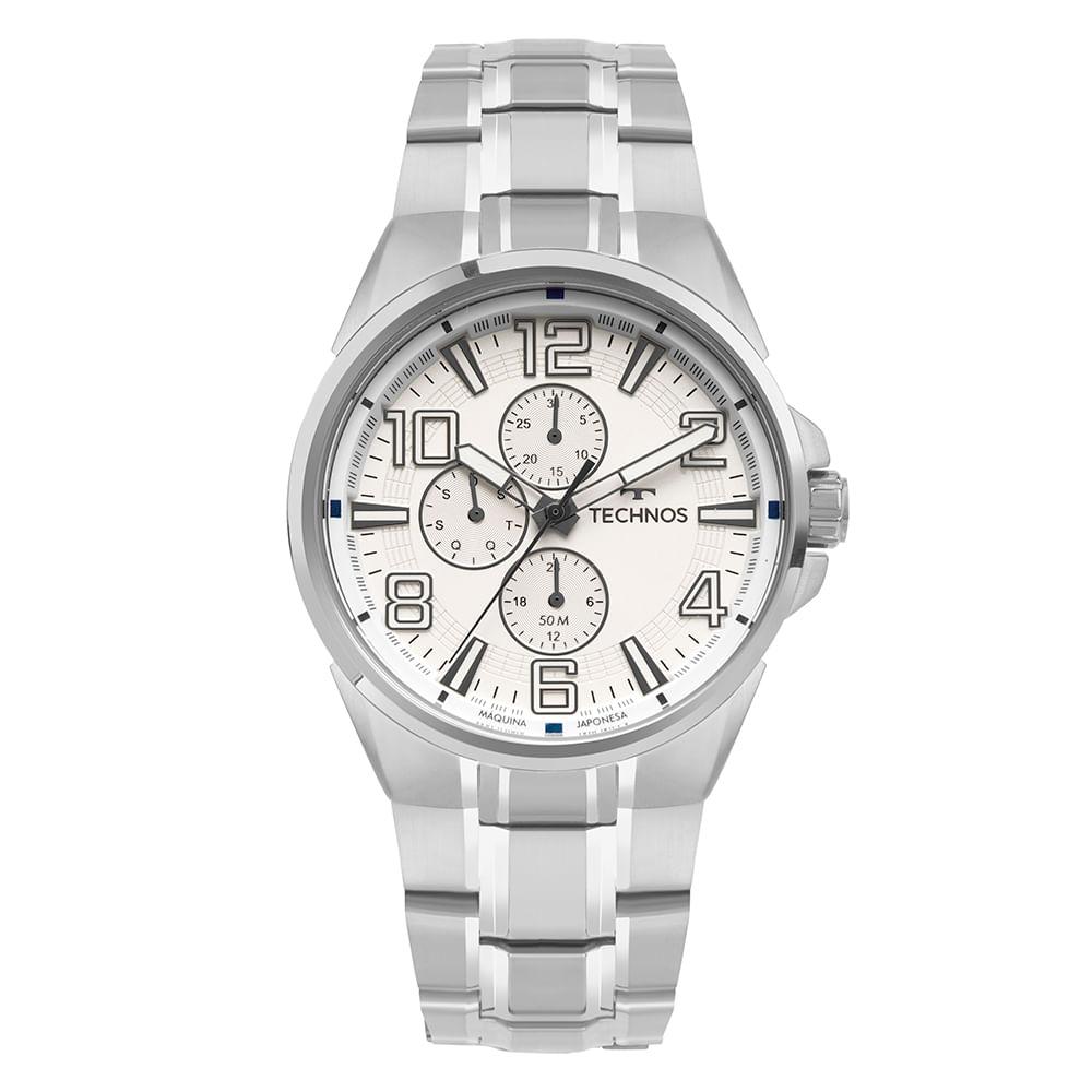 Relógio Technos Masculino Skymaster Prata - 6P27DUT/1B - 1