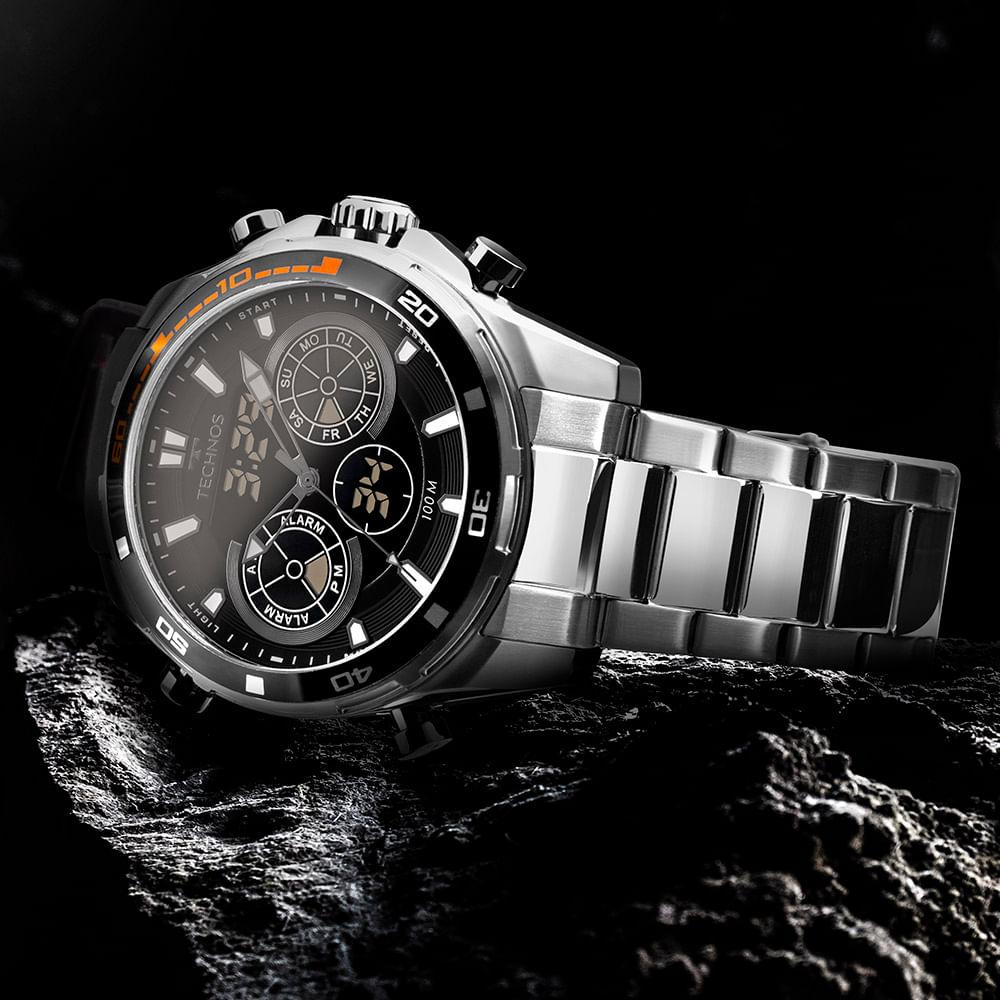 Relógio Technos Masculino Ts Digitech Prata - BJ3530AC/1P - 4