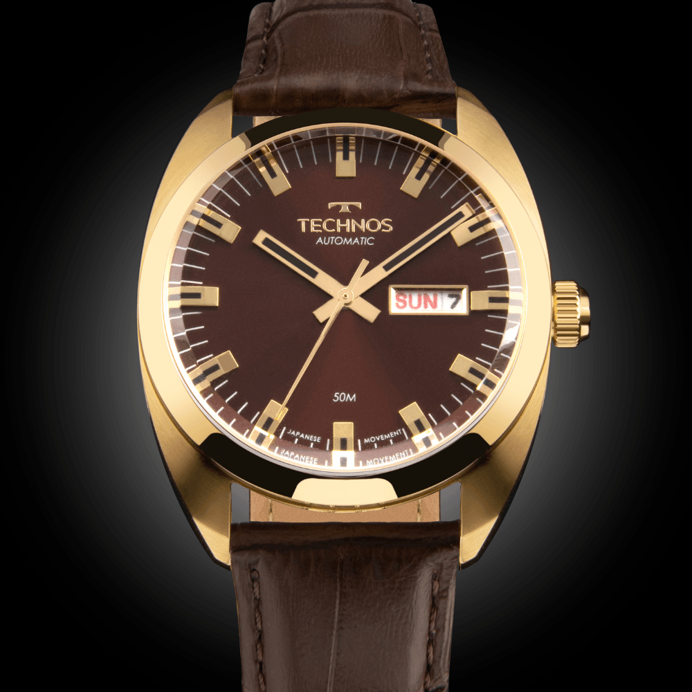 Relógio Technos Masculino Automatico Dourado - 8205OP/0M - 4