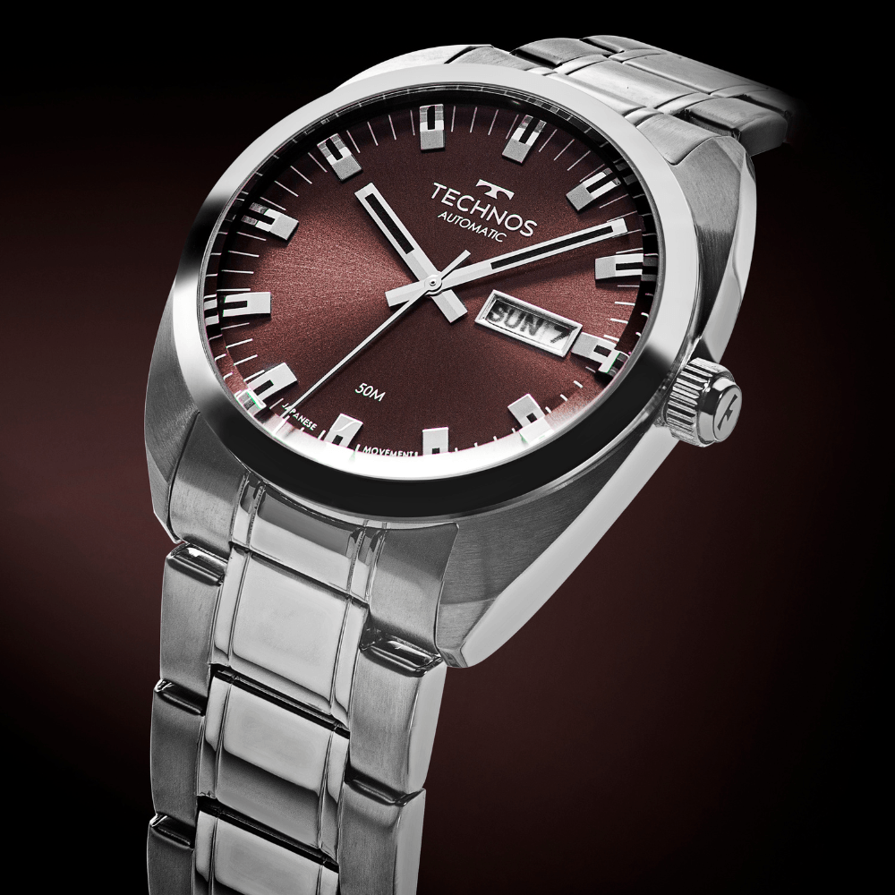 Relógio Technos Masculino Automático Prata - 8205OV/1R - 6