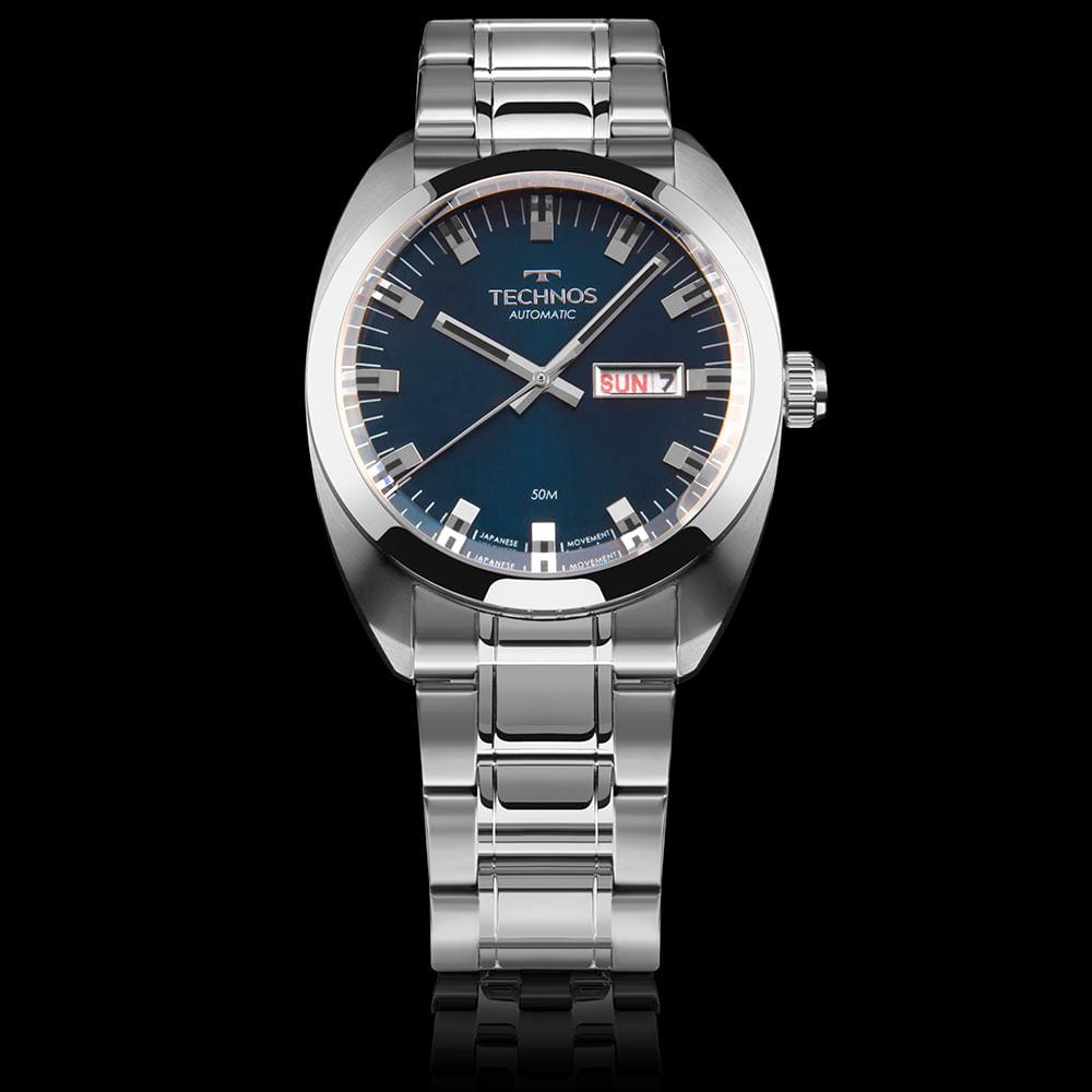 Relógio Technos Masculino Automatico Prata - 8205OV/1A - 4