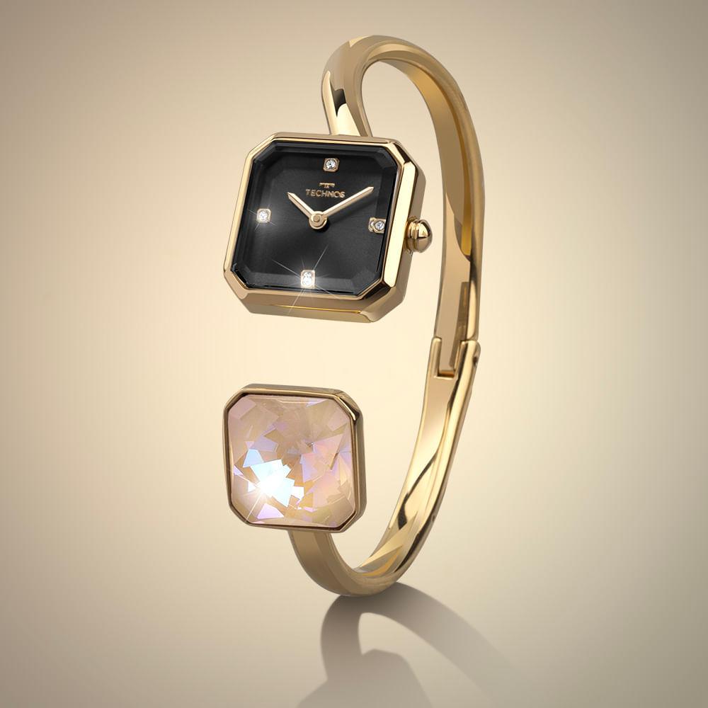 Relógio Technos Feminino Crystal Dourado - 751AA/1P - 4