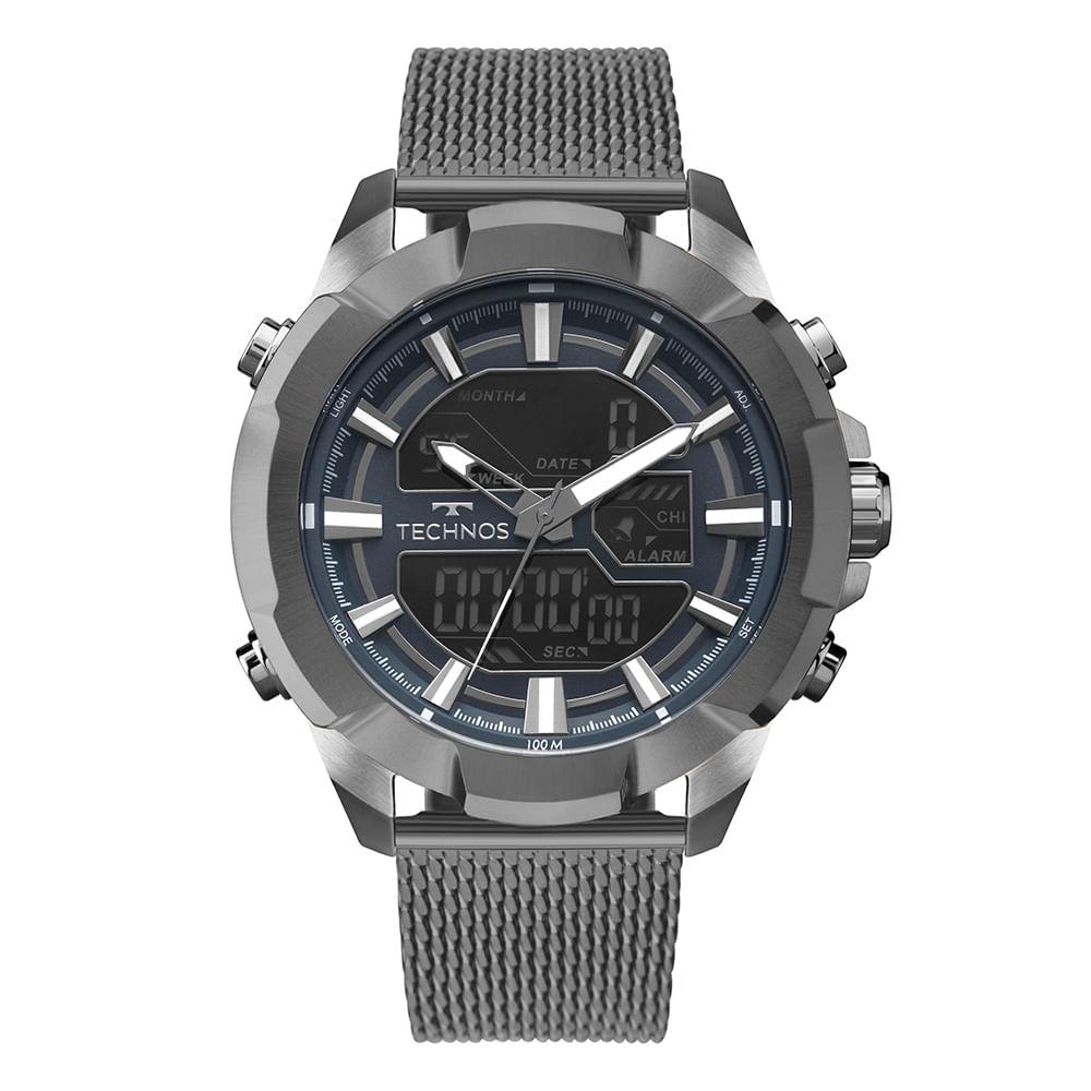 Relógio Technos Masculino Digitech Grafite - AD1390AB/1A - 1