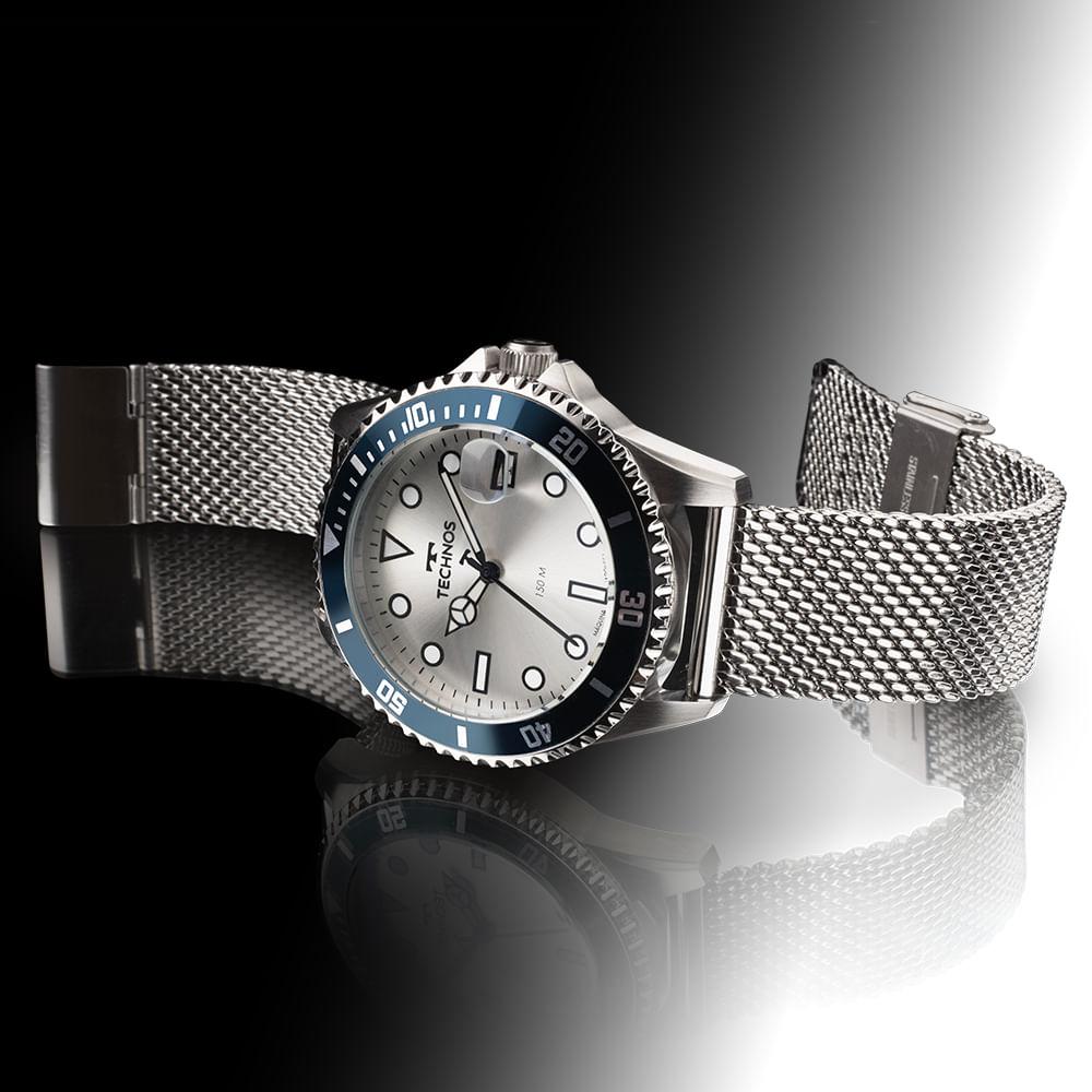 Relógio Technos Masculino Acqua Prata - 2415DY/1K - 4