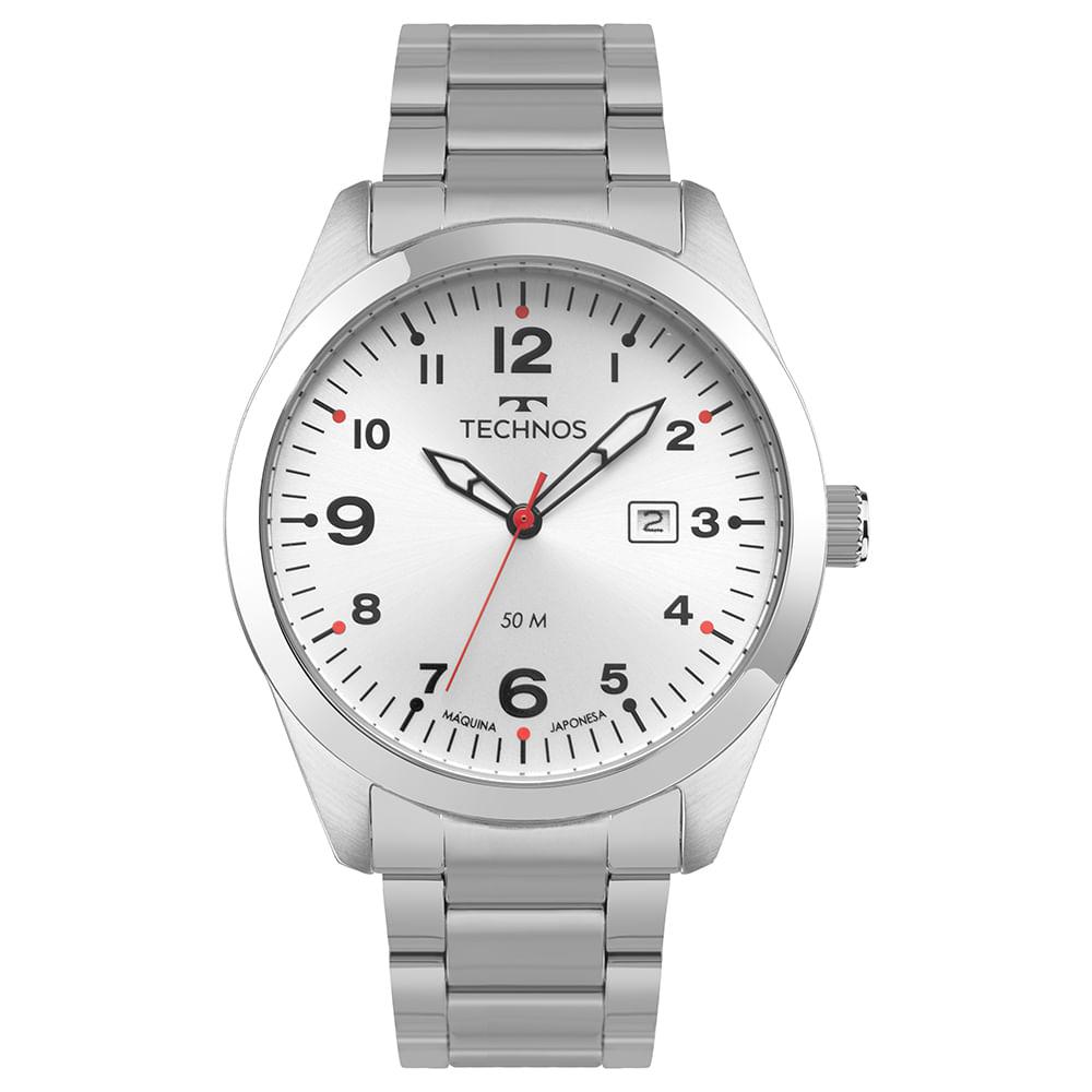 Relógio Technos Masculino Militar Prata - 2115TYR/1K - 1